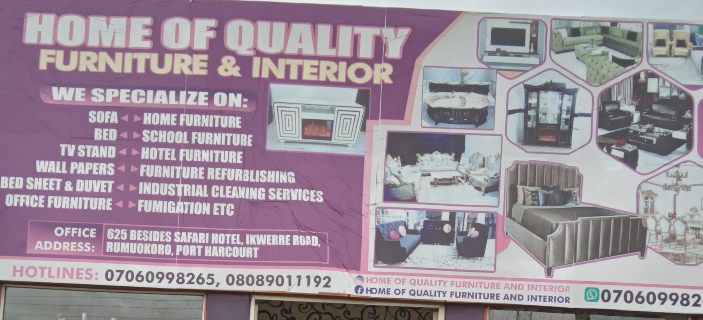 Home of quality furniture  Port Harcourt - Rumuokoro Banner