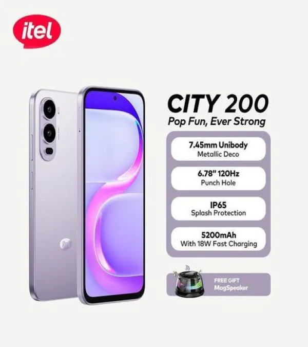 itel City 200 4gb (Extended to 8gb Ram) 128gb Rom 5200m...